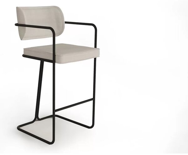 Scaun lemn masiv de bar Giallo, 52 × 57 × 109 cm