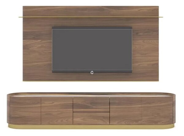 Unitate TV lemn masiv Giallo 240 cm