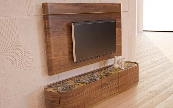 Unitate TV lemn masiv Giallo 240 cm