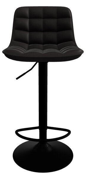 Scaun bar inalt H95, negru, stofa catifelata/otel, 43x44x84/106 cm