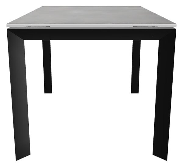 Masa extensibila HORIZON, gri/negru, ceramica, 120/180x85x76 cm