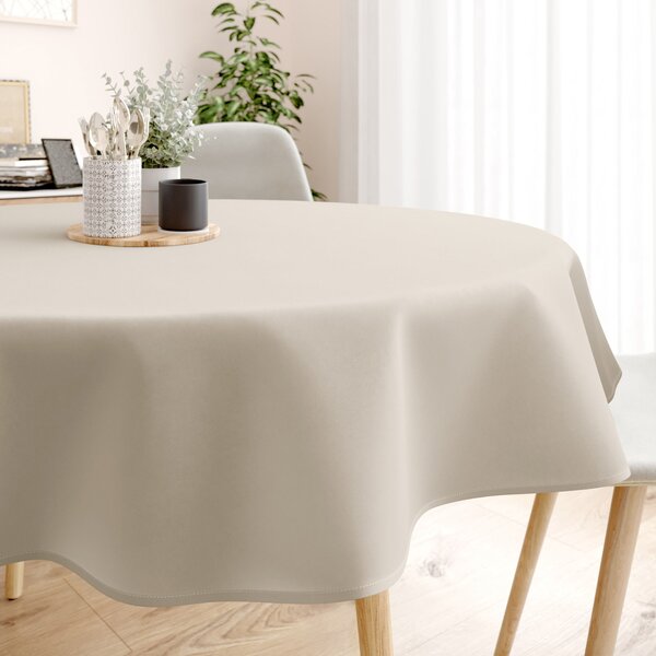 Goldea față de masă 100% bumbac latte - rotundă Ø 120 cm
