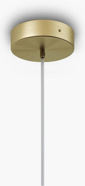 Maytoni lampă suspendată Antic, alb/galben, Ø 30 cm, sticlă, E27, reglabil, Alb, Camera de zi / sufragerie, Sticlă
