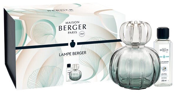 Set lampa catalitica Maison Berger Corali Green cu parfum Celestial Aqua 250ml