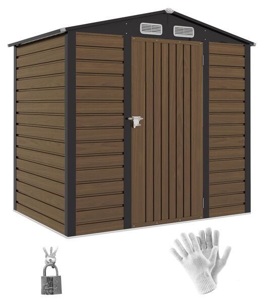 Şopron metalic de depozitare pentru grădină Outsunny 6.2 x 4.3ft | Aosom Romania