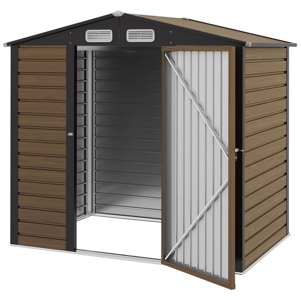 Şopron metalic de depozitare pentru grădină Outsunny 6.2 x 4.3ft | Aosom Romania