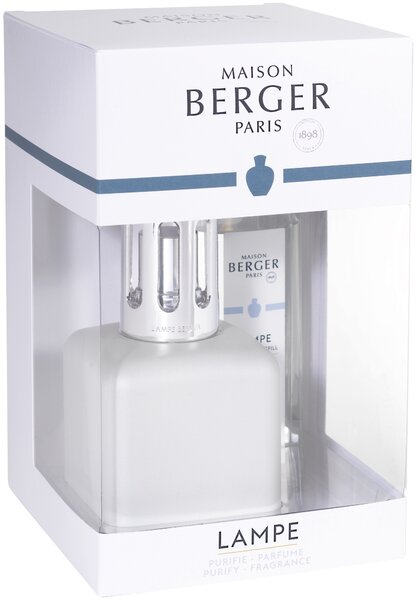 Set lampa catalitica cu parfum Maison Berger Glacon Blanc cu parfum Vanille Gourmet 250ml