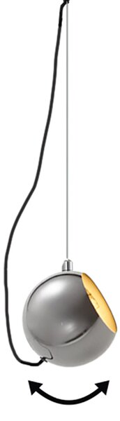 Design hanglamp chroom voor railsysteem 1-fase - Slimline Sara
