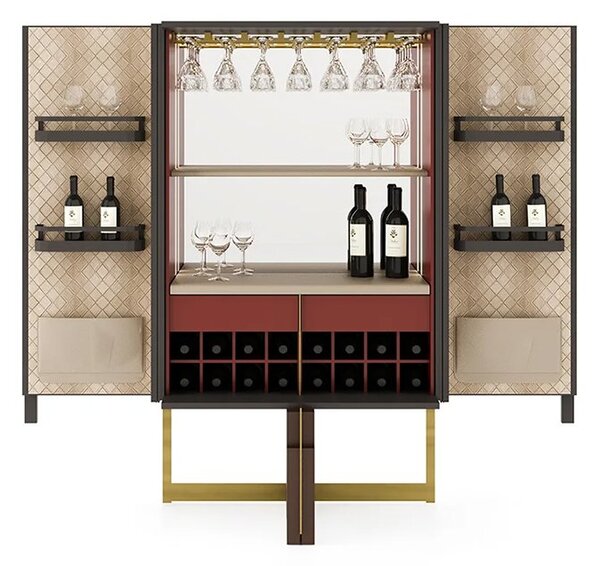 Vitrină lemn masiv Domo Personalizabilă, 92 × 52 × 161 cm
