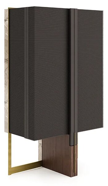 Vitrină lemn masiv Domo Personalizabilă, 92 × 52 × 161 cm