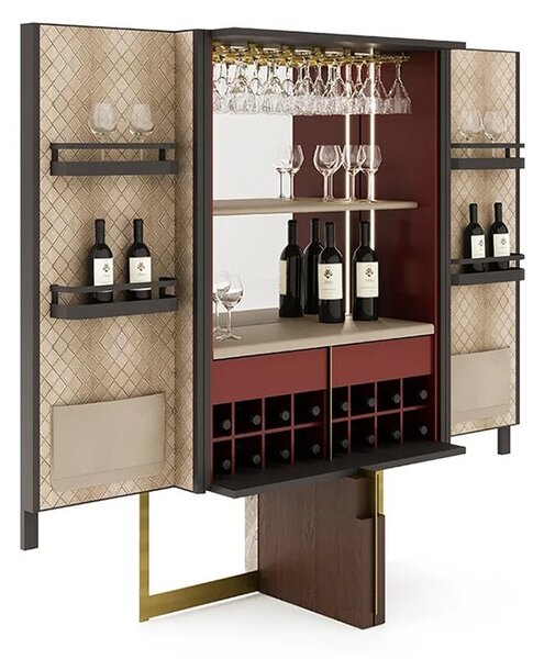 Vitrină lemn masiv Domo Personalizabilă, 92 × 52 × 161 cm