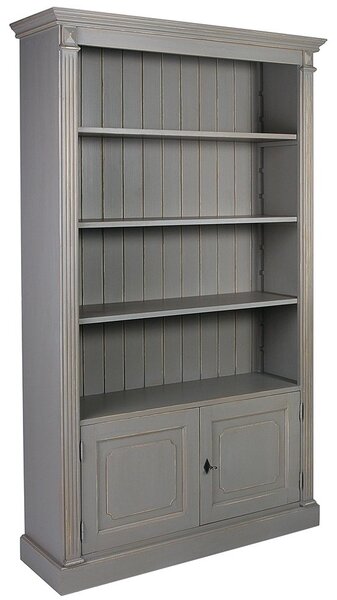 Bibliotecă lemn masiv Heritage 2 uși, 120 × 37 × 197 cm