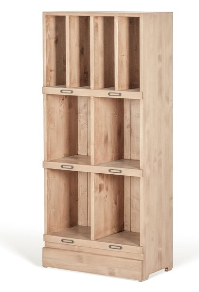 Bibliotecă lemn masiv Heritage, 60 × 33 × 132 cm
