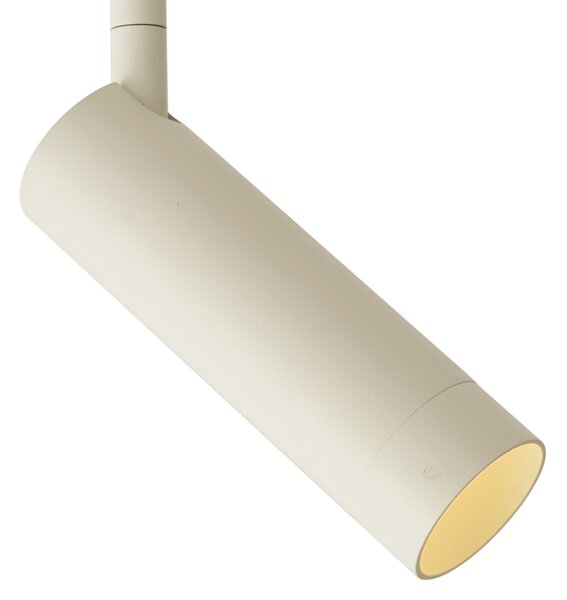 Sistem de iluminat pe șină modern alb cu 6 spoturi bej monofazate - Slimline Uzzy