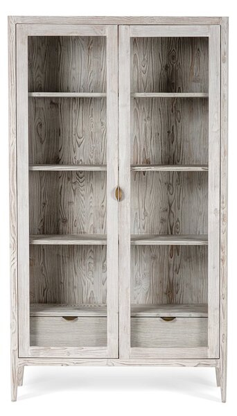 Vitrină lemn masiv Heritage, 108 × 42 × 190 cm