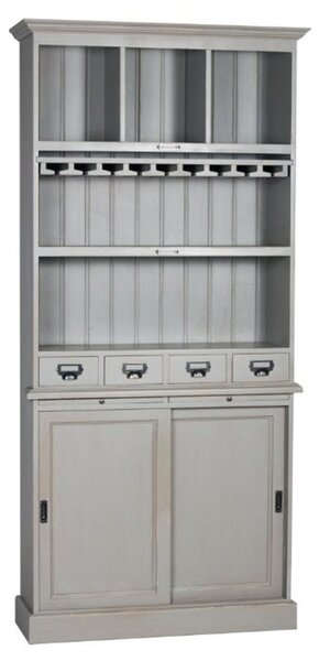 Dulap lemn masiv înalt Heritage, 100 × 34 × 210 cm