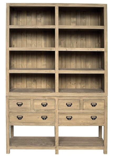 Vitrină lemn masiv dublă Heritage Pin Masiv, 150 × 45 × 230 cm