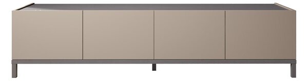 Comodă TV lemn masiv 4 uși Kara, 208 × 48 × 48 cm