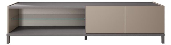 Comodă TV lemn masiv 2 uși Kara, 208 × 48 × 48 cm
