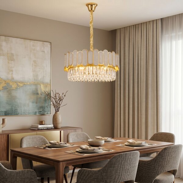 Lampă suspendată din cristal SWE107-CP 50cm GOLD