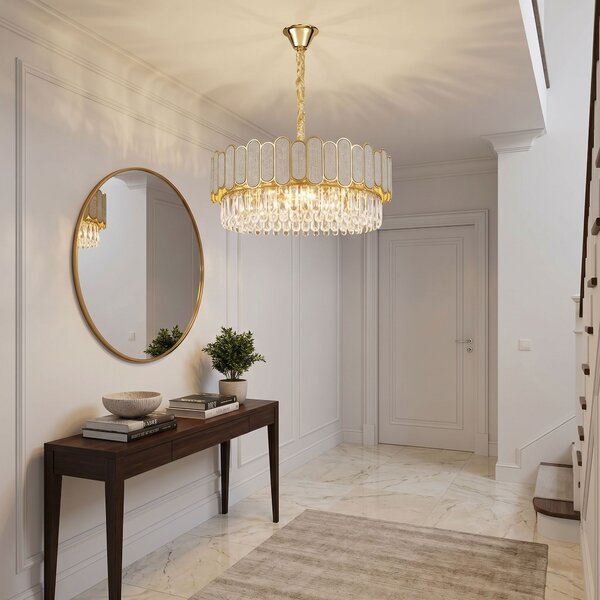 Lampă suspendată din cristal SWE107-CP 50cm GOLD