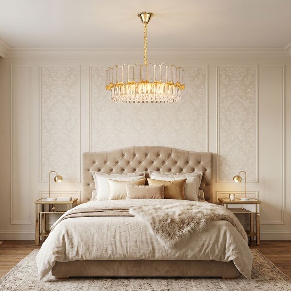 Lampă suspendată din cristal SWE107-CP 50cm GOLD