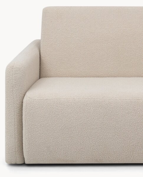 Canapea extensibilă Nido 3 locuri 140 cm cu ladă de depozitare - boucle bej deschis Quelle 03