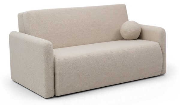 Canapea extensibilă Nido 3 locuri 140 cm cu ladă de depozitare - boucle bej deschis Quelle 03