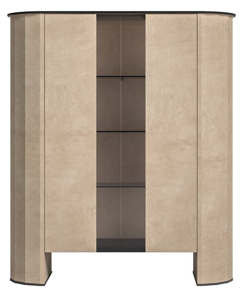Vitrină lemn masiv Sable, 134 × 50 × 156 cm