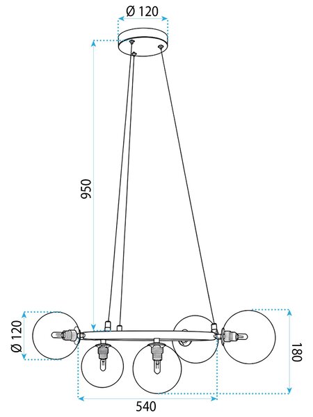 Lampa APP1158-6CP