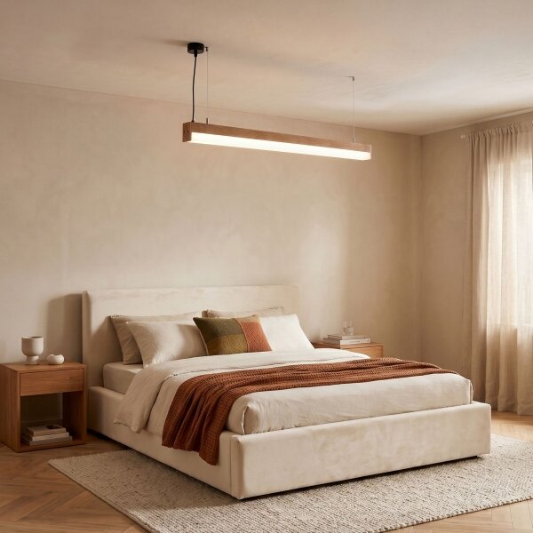 BRILAGI - Lustră LED pe cablu GARDALINE LED/100W/230V stejar