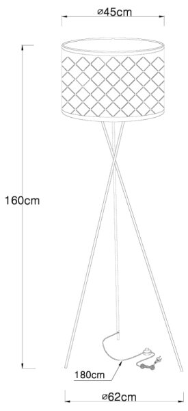 Globo 15229S1 - Lampadar CLARKE 1xE27/60W/230V