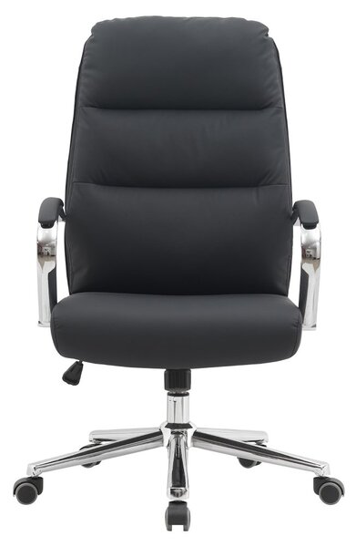Scaun lemn masiv de birou negru/crom Ergo Professional