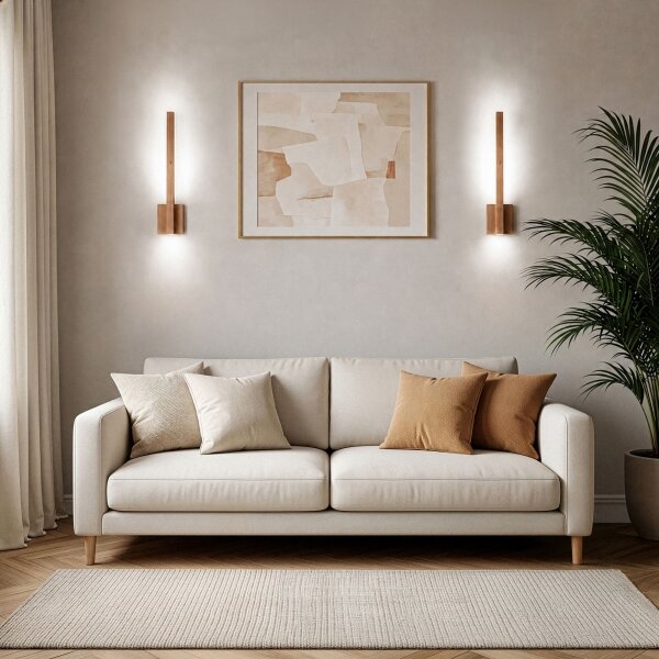 BRILAGI - Aplică de perete LED GARDALINE LED/90W/230V 60 cm stejar