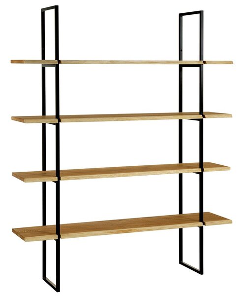 Etajeră lemn masiv Malina, 140 × 30 × 171 cm