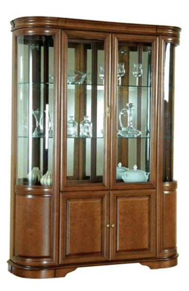 Vitrină lemn masiv nuc Zefyra 212×157 5cm×41 cm