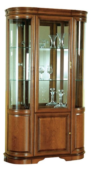 Vitrină lemn masiv nuc Zefyra 212×122 cm×41 cm