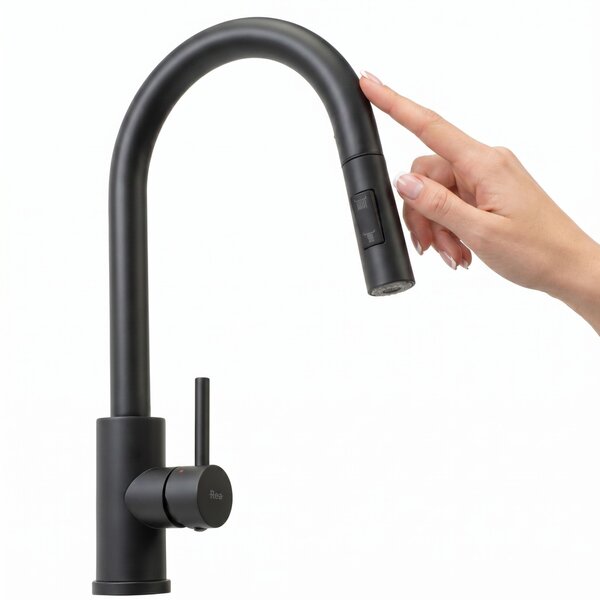 Baterie de bucătărie Rea Fresh Touch Black Matt