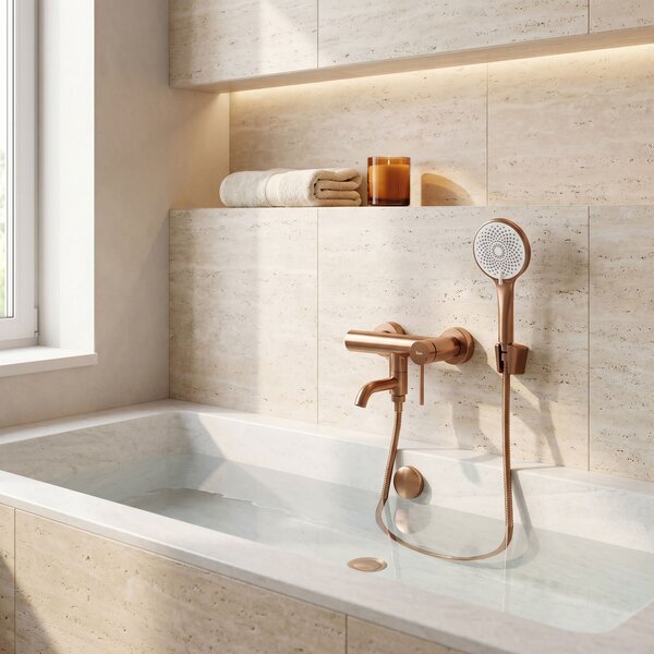Baterie pentru cadă Rea Clif Brushed Copper