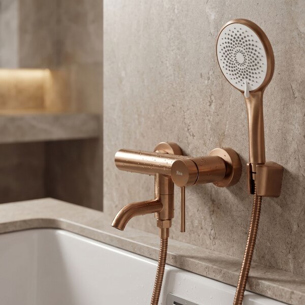 Baterie pentru cadă Rea Clif Brushed Copper