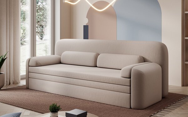 Canapea lemn masiv extensibilă Elioss Personalizabila, 236 × 89 × 87 cm
