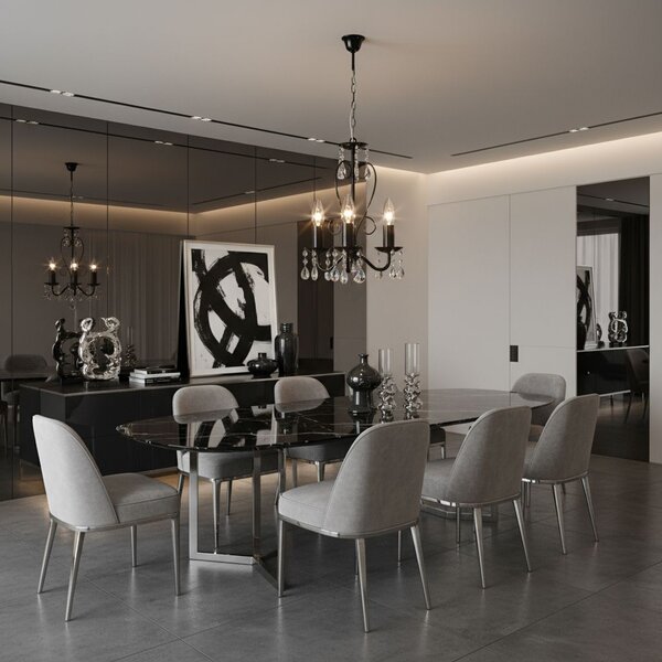 Lampă suspendată EBT013-3CP BLACK