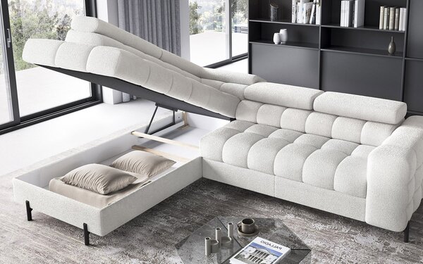 Colțar lemn masiv Ferry Extensibil Material Royal 01, 276 × 72 × 200 cm