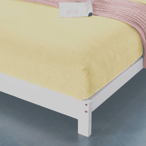 Cearsaf Cocolino microplus cu elastic SOFT 180x200 cm galben