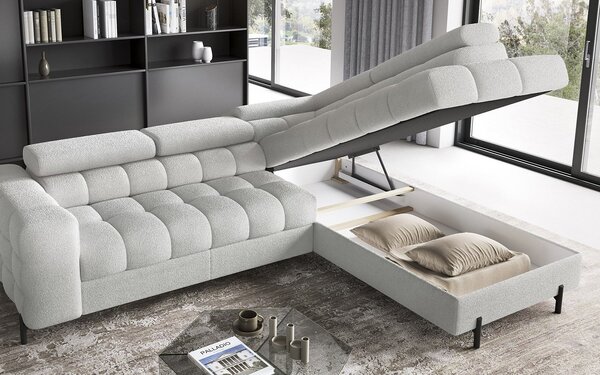 Colțar lemn masiv Ferry Extensibil Material Royal 03, 276 × 72 × 200 cm