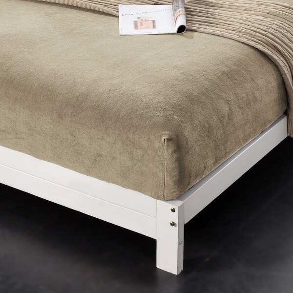 Cearsaf Cocolino microplus cu elastic SOFT 90x200 cm maro