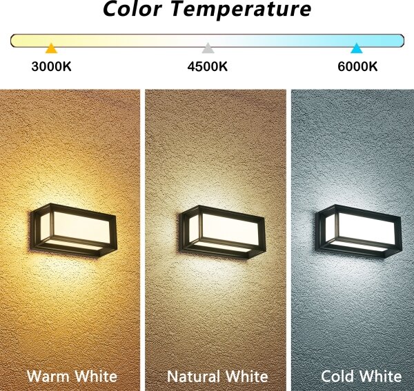 Brilagi - Aplica LED de perete pentru exterior PARKER LED/12W/230V 3000/4500/6000K negru IP44
