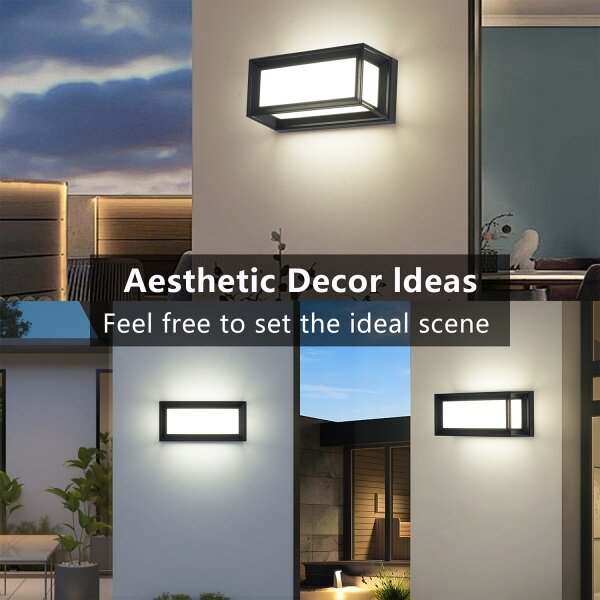 Brilagi - Aplica LED de perete pentru exterior PARKER LED/12W/230V 3000/4500/6000K negru IP44