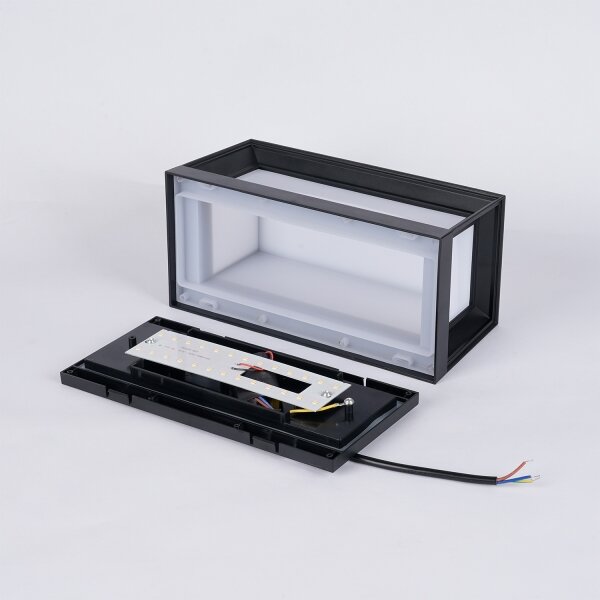 Brilagi - Aplica LED de perete pentru exterior PARKER LED/12W/230V 3000/4500/6000K negru IP44