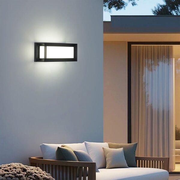 Brilagi - Aplica LED de perete pentru exterior PARKER LED/12W/230V 3000/4500/6000K negru IP44